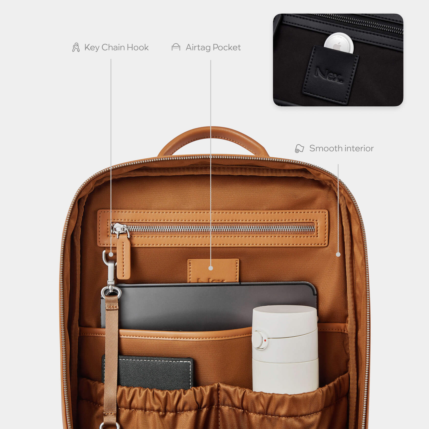 cameron street neema leather backpack Hawaii Underseat Backpack
